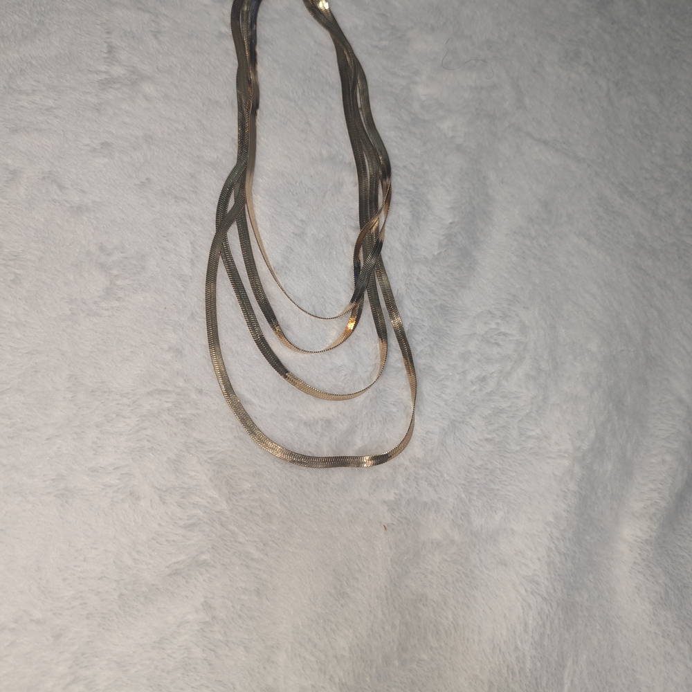 Elegant Gold and Silver Layered Necklace